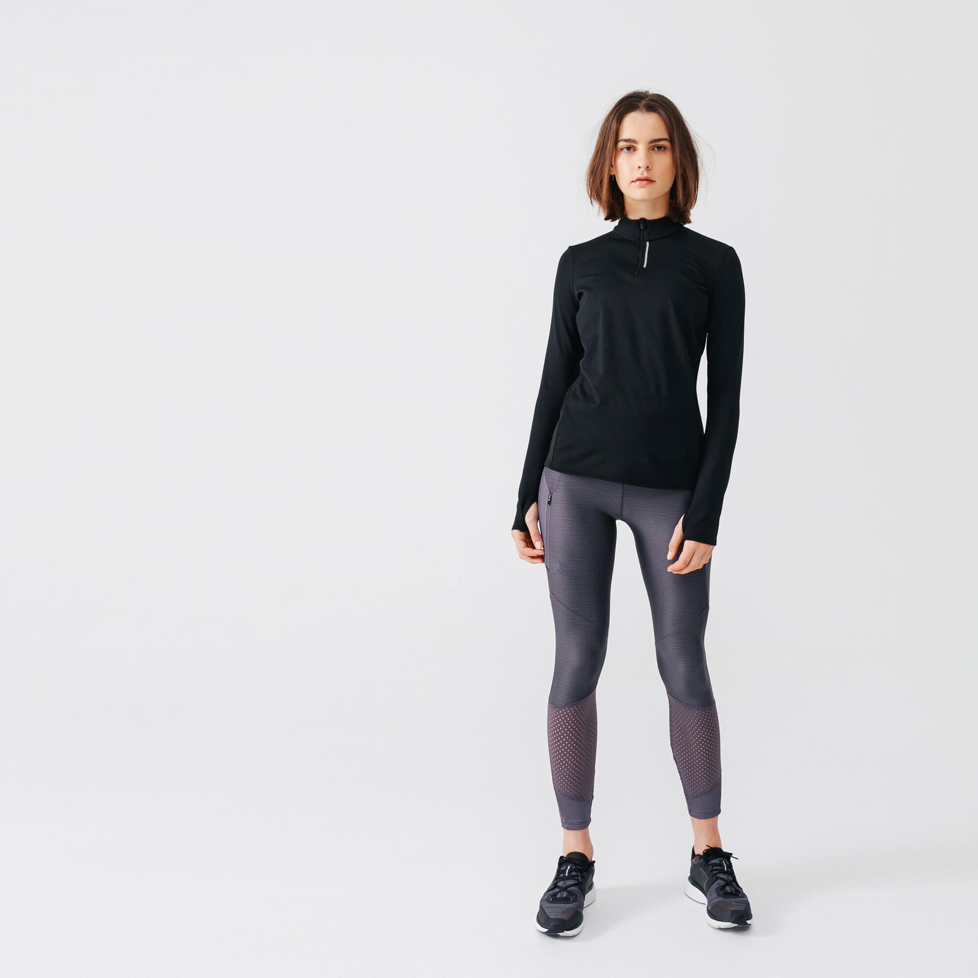 Women's 100 Long-Sleeved Half-Zip Running T-shirt - Image 4