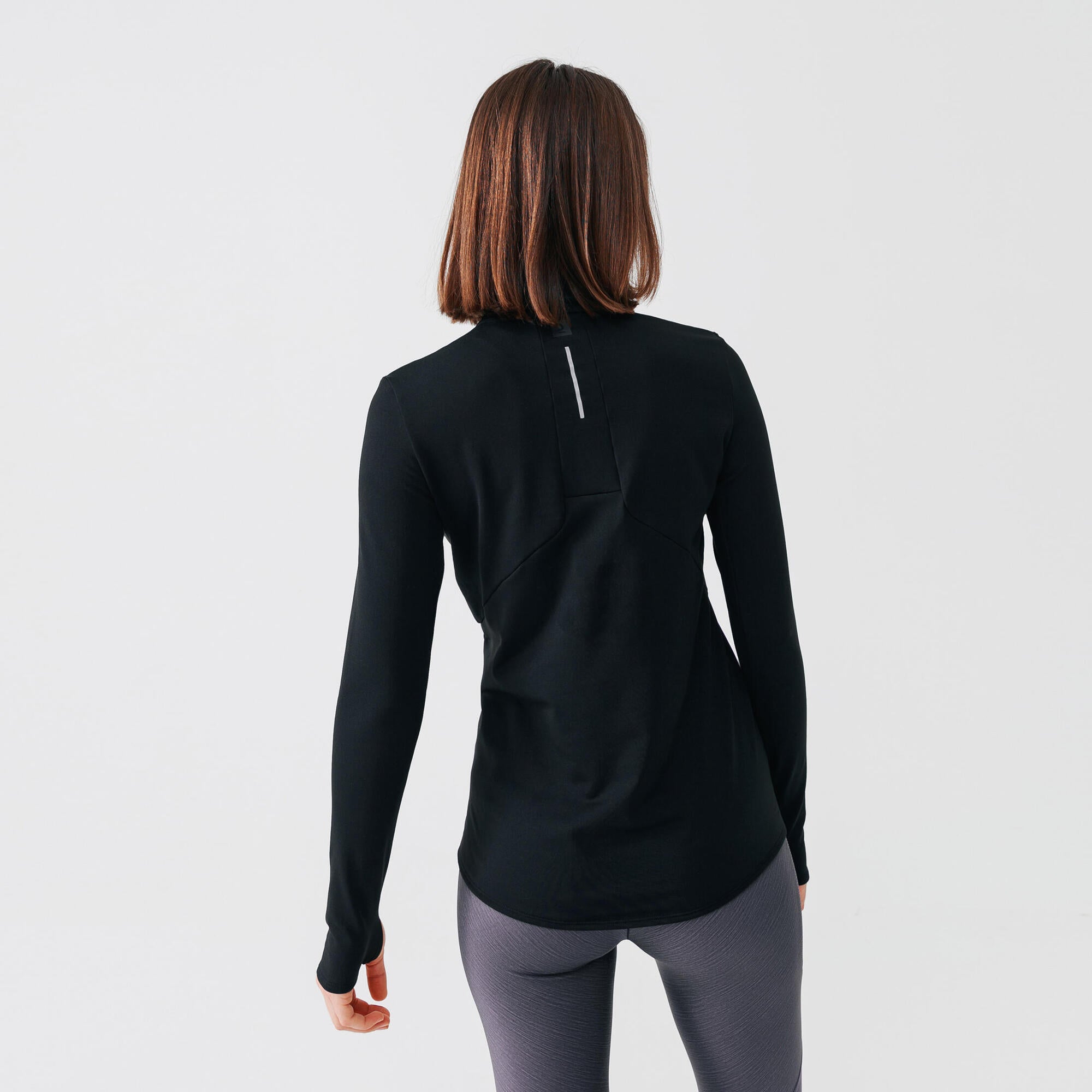 Women's 100 Long-Sleeved Half-Zip Running T-shirt - Image 2