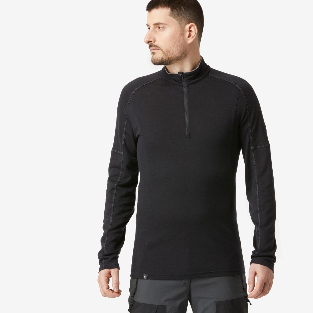 Forclaz Men's MT500 Merino Wool Long-Sleeve Shirt