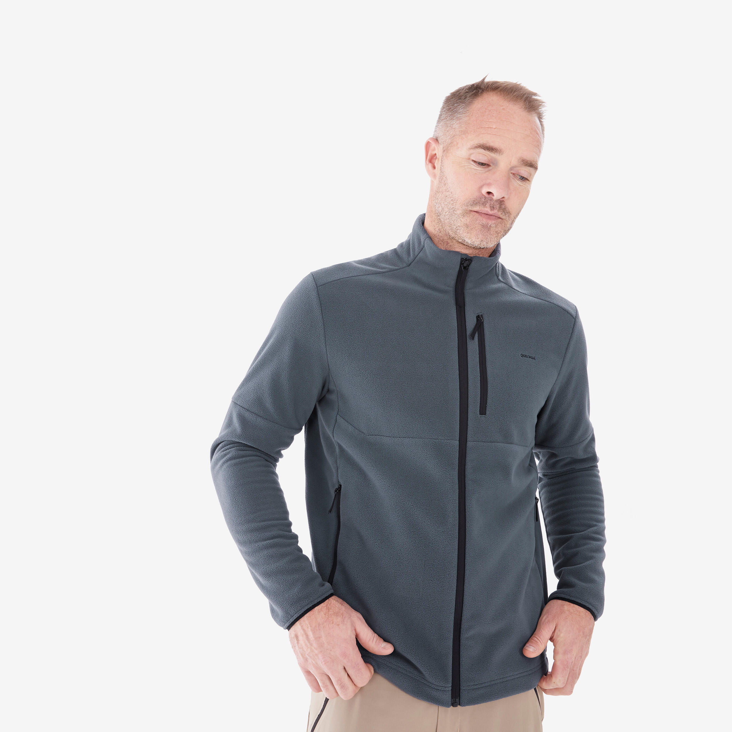 Quechua Men's MH500 Full Zip Fleece Hiking Jacket