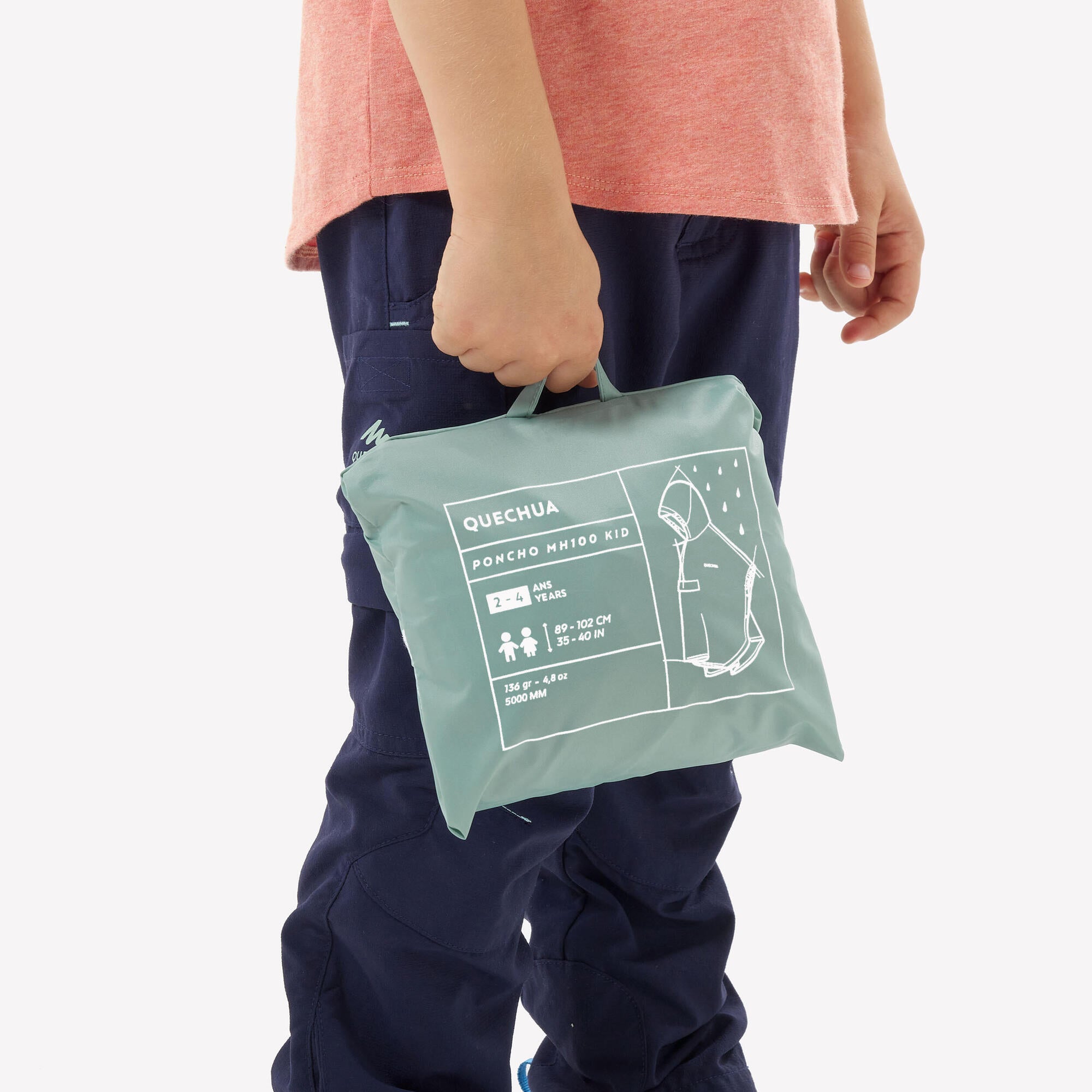 Quechua Kids' MH100 Rain Poncho ?C Ages 2?C6 - Image 8