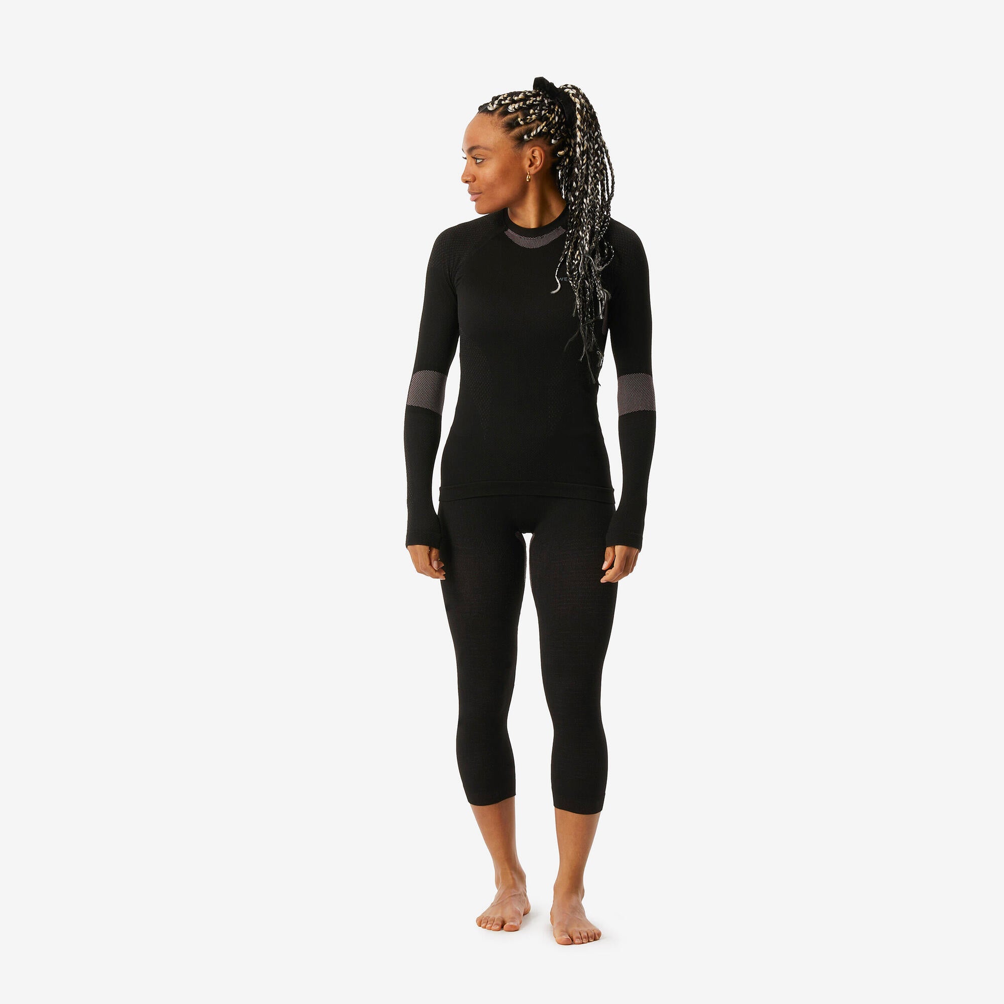 Wedze Women's BL500 Seamless Ski Base Layer Top - Image 3