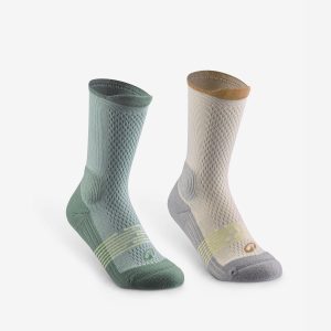 Quechua Kids' Hike 500 Crew Hiking Socks 2-Pack