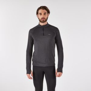 Kiprun Men's 100 Long-Sleeved Half-Zip Running T-shirt